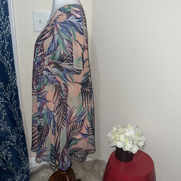 Show Me Your Mumu SMYM Kylie Mini Dress in Palm Funday V-Neck Tropical sz M - Picture 2 of 7